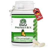 Bromelain 500 mg (2.000 F.I.P.) 120 Kapseln - Vegan ohne Füll- und Zusatzstoffe - 2000 GDU/g = 4000...