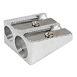 HomeHobby by 3L 15016 Pencil Sharpener anspitzer, Metal, Silber, Dicke und dünn