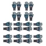 ZEPFJHE Rutschfeste Handschuhe, Arbeitshandschuhe, Latexbeschichtung, für Erwachsene,...