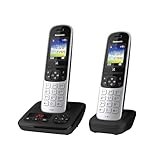Panasonic KX-TGH722GS Schnurlostelefon Duo mit Anrufbeantworter (DECT Telefon, strahlungsarm,...