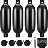 VEVOR Fender-Set 4 Aufblasbare Fenders 16,51 x 58,42 cm Bootsfender, Horizontale oder vertikale...
