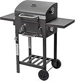 ACTIVA Holzkohlegrill Angular Smart I Holzkohlegrill mit Deckel, verstellbarer Kohlewanne &...