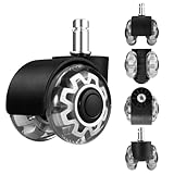 Bürostuhl Rollen 5er Set, Schreibtischstuhl rollen Größe 11×22 mm, Super Leise und Weiche für...