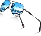 DADA-PRO Sonnenbrille Herren Polarisiert Pilotenbrille Damen Metallrahmen Retro Fliegerbrille UV400...