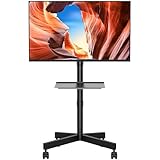 BONTEC TV Ständer Rollbar für 23-60 Zoll Plasma/LCD/LED Fernseher, Tragbarer mit Laptopablage,...