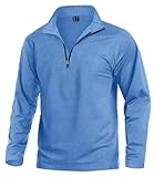 KEFITEVD Wanderpullover Herren Atmungsaktiv Fleece Langarmshirt Sport Shirt Winter Ski Shirt...