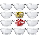 KONZEPT Salatschüssel Glas klein 12er Set – 310 ml, stapelbare, Salatschälchen, ideal als...