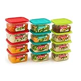 Checkmart [12 Pack 0.9L Frischhaltedosen mit Deckel - Auslaufsicher, Luftdicht, Mikrowellen- &...