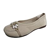 Klassische Flache Ballerinas Damen Klassische Pumps Espadrilles Plateau Loafer mit Absatz...