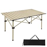 JOYART Campingtisch faltbar Klapptisch Camping Falttisch Tragbar Aluminium mit Tragetasche für...