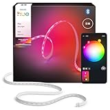 Philips Hue Flux 5m LED-Lightstrip, 1200 lm, lebendige Farben, flexible Innenbeleuchtung,...