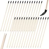 30er Ersatzpfeile, 43cm Bambus Ersatzpfeile mit Gummispitze zum Schießpfeile, Bambus Pfeile, Hohe...