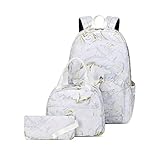 SilteD Schulrucksack für Mädchen und Jugendliche mit isolierter Lunchtasche, Bleistifttasche,...
