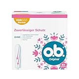 o.b. Original Normal, Tampons für mittlere/stärkere Tage, StayDry Technologie & geschwungene...