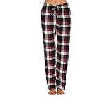 Dasongff Schlafanzughosen für Damen Lang Schlafanzug Pyjama Hose Pyjamahosen Soft Nachtwäsche Hose...