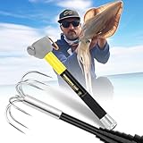 KOMCLUB Fisch-Gaff-Haken, Werkzeugzubehör, robuster Gaff, Eisfischer-Gaff, Squid Teleskop-Gaff für...