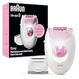 Braun Silk-épil 3, kabelgebundener Epilierer Damen für Haarentfernung, Ladyshaver,Rasieraufsatz...