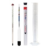 Thermometer World – Hydrometer, Thermometer und 100 ml Reagenzglas – Zubehör für die Wein- und...