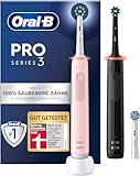 Oral-B Pro 3 3900 Elektrische Zahnbürste/Electric Toothbrush, Doppelpack & 3 Aufsteckbürsten, mit...