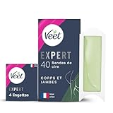 Veet Expert – 40 Kaltwachsstreifen für Körper & Beine – trockene Haut – perfektes Finish –...