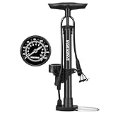 VOGORA Fahrradpumpe alle Ventile, Luftpumpe Fahrrad Französische Ventile mit 160PSI Manometer,...