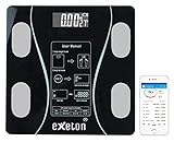 EXETON Smart Bluetooth Körperwaage Körperfettwaage BMI Waage Körperzusammensetzung Analyzer...