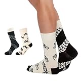GGUFAY Lustige Socken Herren, Motive Motorrad & Reifen, Geschenke für männer, Weihnachten,...