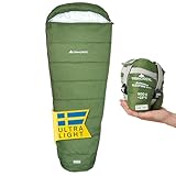 Trinordic 900g Ultraleicht Sommerschlafsack XL – kleines Packmaß mit Anti-Klemm-Reißverschluss...