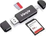 Vanja SD Kartenleser, Micro USB zu Micro SD Kartenlesegerät Adapter, Speicherkartenleser für...