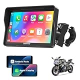 ESSGOO Motorrad Carplay 5 Zoll IPS Touchscreen Mit Wireless Carplay & Android Auto, Wasserdichtes...