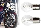BISOMO 2x Scheinwerferlampe BA20d 15/15 W 12V Bilux Fernlicht Abblendlicht Roller Moped Motorrad mit...