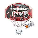 HUDORA Basketballkorb Set - Indoor & Outdoor Basketballkorb mit Brett - Basketball Korb inkl....