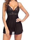 Avidlove Dessous Damen Sexy Spitze Babydoll Lingerie Negligee V-Ausschnitt Unterwäsche Nachtwäsche...