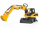 bruder 02445 - Cat Mobilbagger - 1:16 Baustelle Baufahrzeug Löffelbagger Arbeiter bworld...