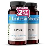 L-Lysin Kapseln – 200 Stück mit 320 mg L-Lysin und Eisen von BIOHERBA PZN 19642184