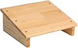 MEILISHAOMEI Gebogener,abgeschrägter ergonomischer Fußhocker,Holz-Schreibtisch-Ottomane,breite...