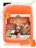 Martenbrown® 5 Liter Norwegisches Premium Lachsöl für Hunde, Pferde und Katzen | Fischöl im...