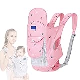 Babytrage Delmkin 4 in 1 Babybauchtragen für Neugeborene Ergonomische Baby Rückentrage bis 20 kg...