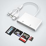 4-in-1 Speicherkartenleser für SD/TF/MS/XD, Memory Stick Pro Duo Adapter für...