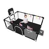 Laufstall für Babys, abnehmbar, waschbar, Oxford-Stoff, stabil und atmungsaktiv, 180 x 120 x 66 cm,...