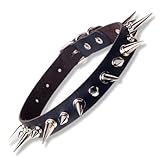 OUDQFCJ Gothic Choker Spikes Nieten Choker PU Lederhalsband Damen Punk Choker Schwarz Halsreif...
