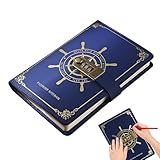 Wisylizv Leder-Notizbuch, Passwort, nautisch mit Kartenschlitz, Notizbuch, Tagebücher mit Schloss,...