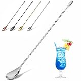 YFWOOD Cocktail-Mischlöffel aus Edelstahl, Barlöffel, Langer Griff, Langer Cocktail-Rührer für...