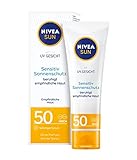 NIVEA SUN UV Gesicht Sensitiv Sonnencreme LSF 50+ (50 ml), Gesichtscreme mit LSF 50+ für...