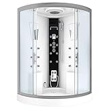 AcquaVapore Dampfdusche Sauna Dusche Duschkabine D26-TH-EC-EA 130x130 cm MIT 2K Scheiben...