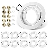 QOJUX Einbaustrahler GU10 Set, 10x Schwenkbar Einbaurahmen 68mm mit GU10 Fassung, LED Spots 230V...