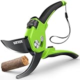 VOTREK 8,5' Bypass-Gartenschere mit stufenloser Grifföffnung, Profi-Rosenschere & Baumschere mit...