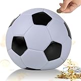 Spardose Fußball Sparschwein für Jungen Mädchen, Fußball spardose 15 cm Fußball Sparbüchse...