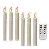 LED Kerzen – Flackernde Säulen Weihnachtsdekoration | Säulenförmige Flammenlose Kerzen mit...