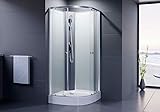 Duschmeister Fertigdusche Komplettdusche Helena II 85x85 cm Max. 200 cm hoch Runddusche Viertelkreis...